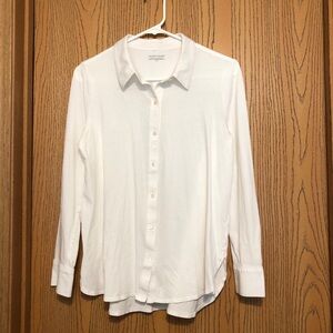 Eileen Fisher White Button Down Shirt